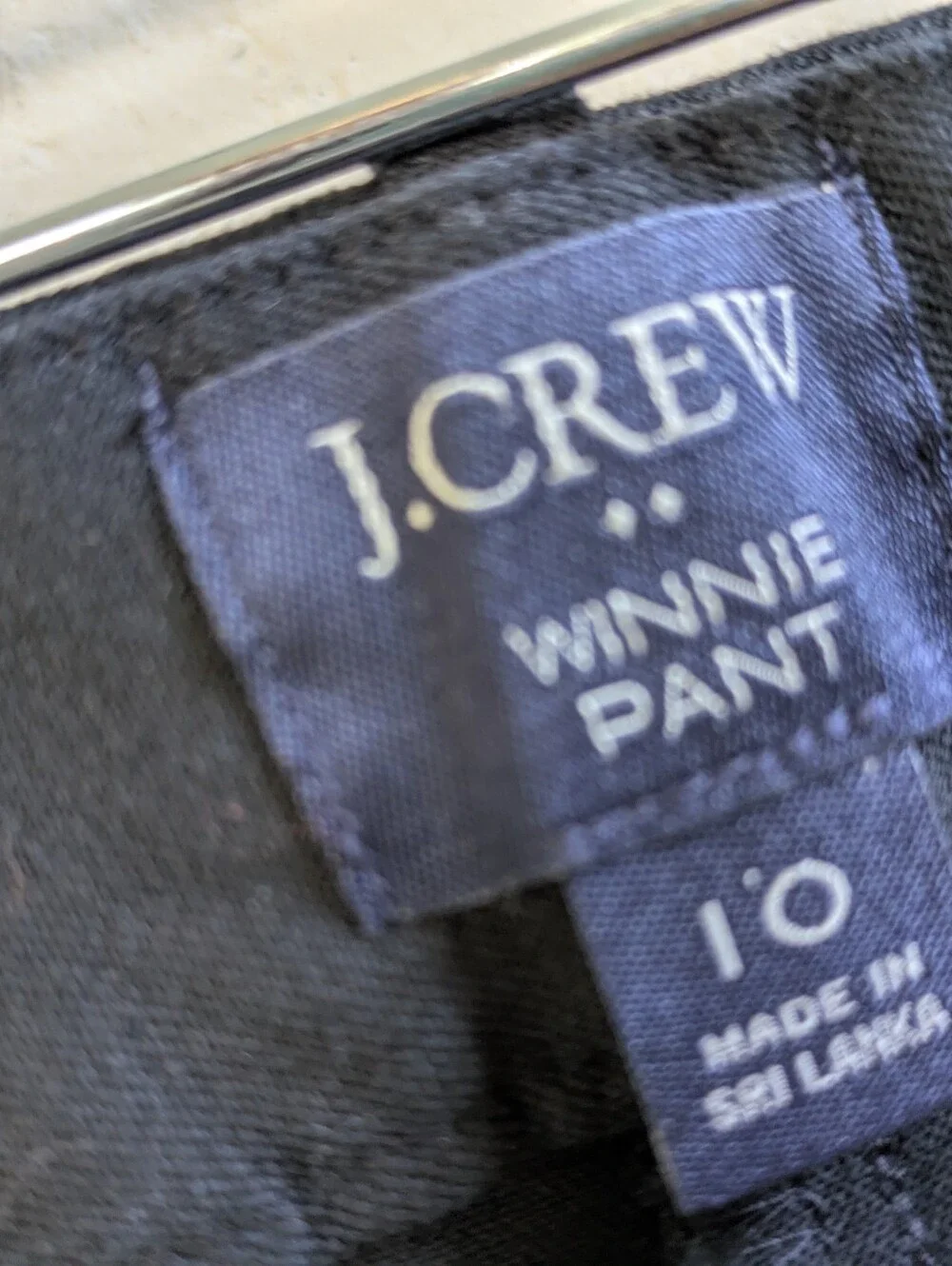 Jcrew Winnie Pant Capris Black Size 10
